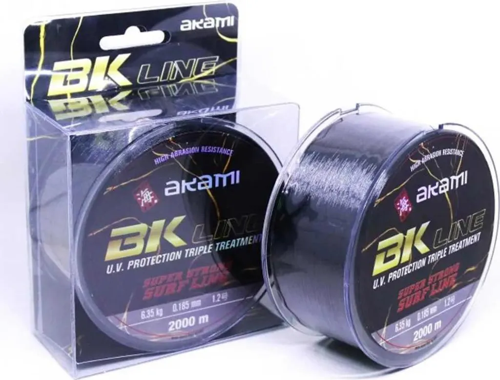Akami Bk-line Monofile Filo 2000 M Nero 0,156 mm Nero 0,156 mm