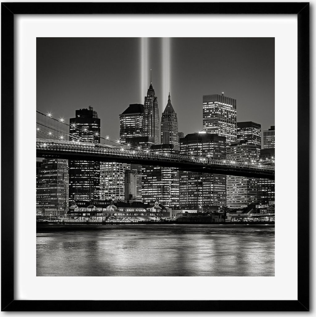 Bild - 50 cm x 50 cm - MDF - Rahmen, Wandkunst - Manhattan New York