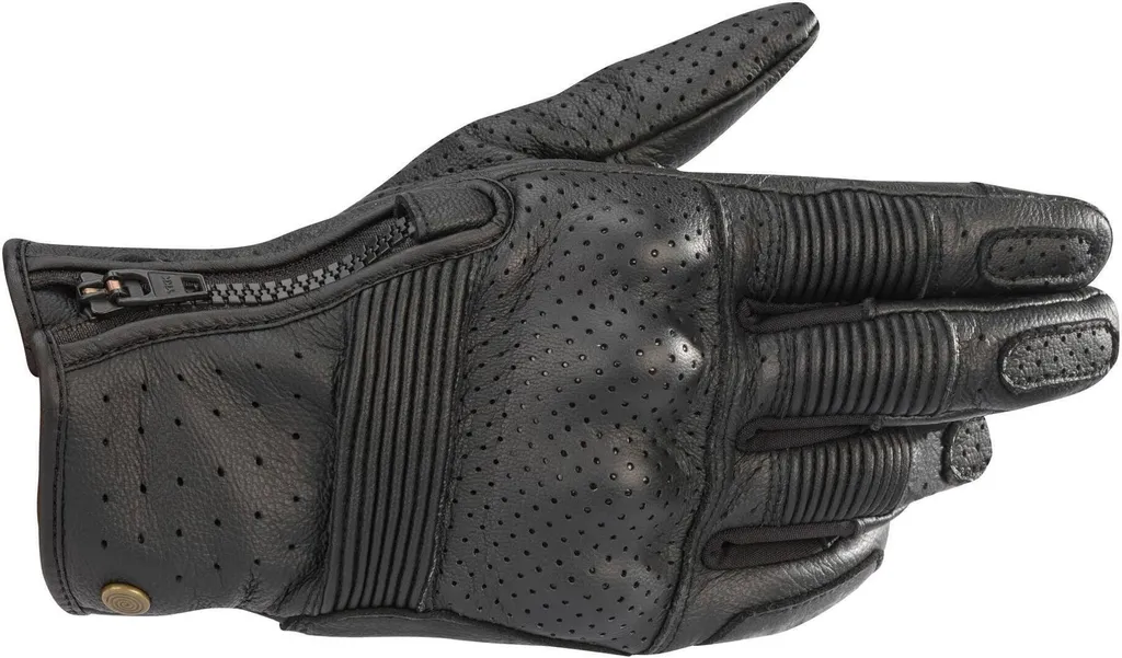 Gants moto Alpinestars Rayburn V2 Noir Taille S en cuir de chèvre souple