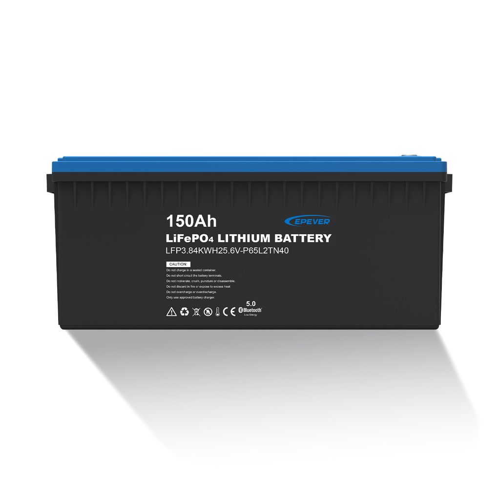 EPEVER Lithium LiFePO4 Batterie 25, 6V, 150Ah mit integriertem BMS und APP, Selbstheizung unter 0°C, A-Klasse LiFePO4-Zellen, 0% MwSt