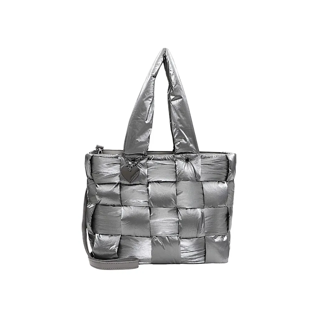 Sac bandoulière argenté Dilara Emily & Noah - Accessoire de soirée chic