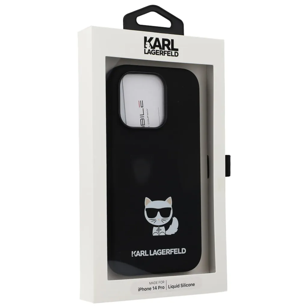 Karl Lagerfeld Cover iPhone 14 Pro Choupette Silicone Nero Luxury - 11