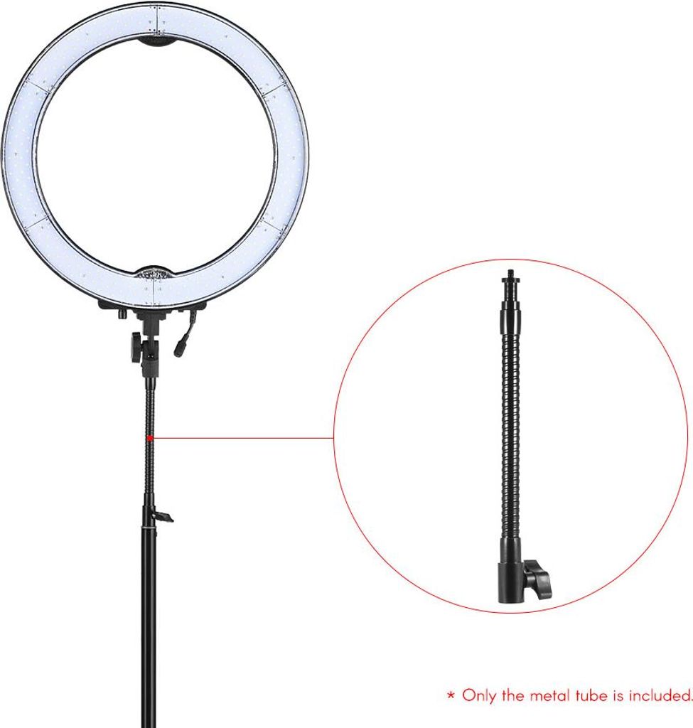 26,5 cm/10,4 Zoll flexibles Metall-Verlängerungsrohr mit 1/4-Zoll-Schraubanschluss zum Verlängern verschiedener LED-Leuchten