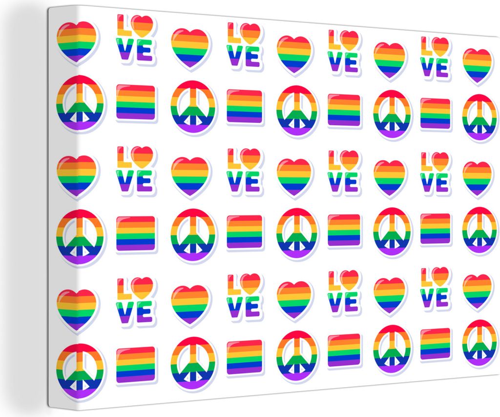OneMillionCanvasses - Leinwandbilder - 140x90 cm, Stolz - Regenbogen - Liebe, Wandbilder Kunstdruck Wanddekoration