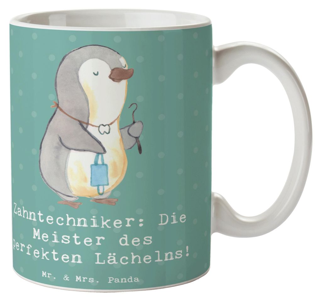 Mr. & Mrs. Panda Becher Zahntechniker Lächeln - Meeresbrise - Geschenk, Kaffeebecher, kreative Geschenke, Berufe, Kronen, Tasse, Berufsprodukte, Z...
