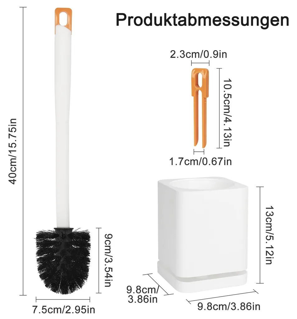 Brosse de WC anti-bactérienne séchage rapide pour toilettes impeccables
