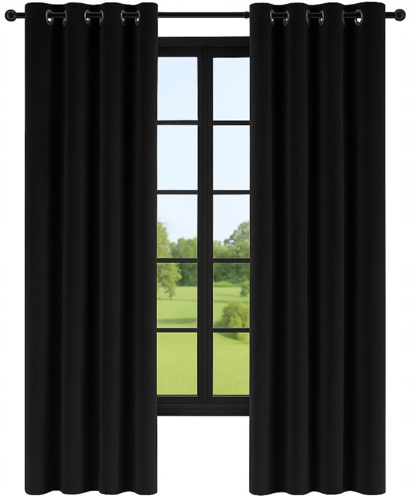 Velours Vorhang mit Ösen | Fertigvorhang aus Samt | Elegante Gardine für Wohnzimmer & Schlafzimmer