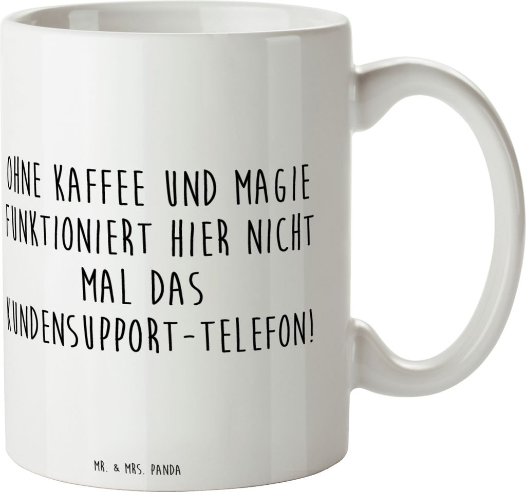 Mr. & Mrs. Panda Teetasse Spruch Kundensupport Magie - Weiß Produktbild 