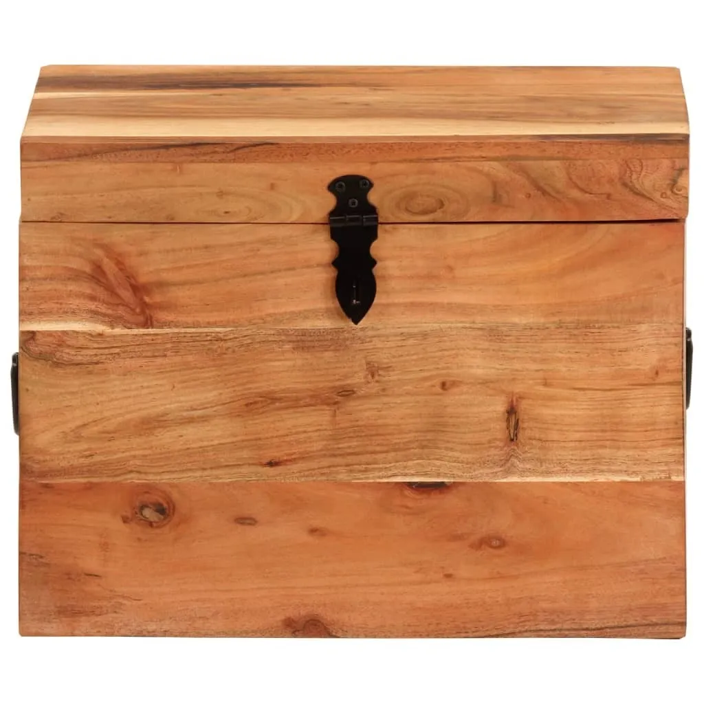 Boîte de rangement vidaXL en acacia massif avec finitions artisanales