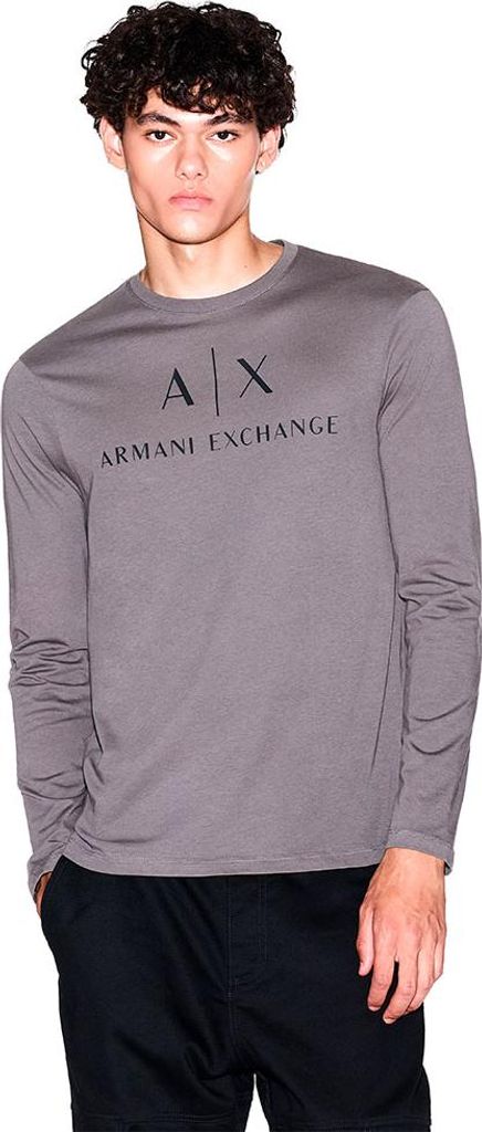 Armani Exchange 8nztch_z8h4z Langarm-t-shirt Grau XL Mann Grau XL