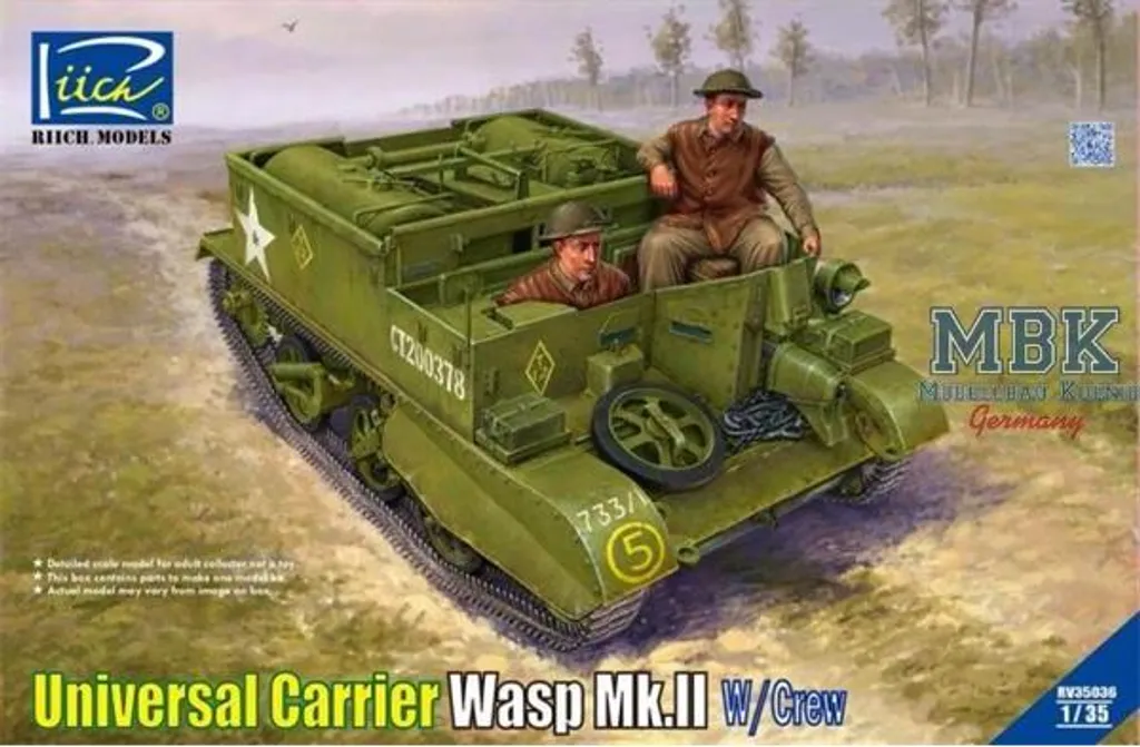 Modèle réduit de blindé Universal Carrier Wasp Mk.IIC Riich Models 1/35