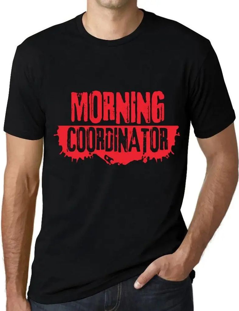 Herren Grafik T-Shirt Koordinatorin für den Vormittag – Morning Coordinator – Öko-Verantwortlich Vintage Jahrgang Kurzarm Lustige Druck Gebur...