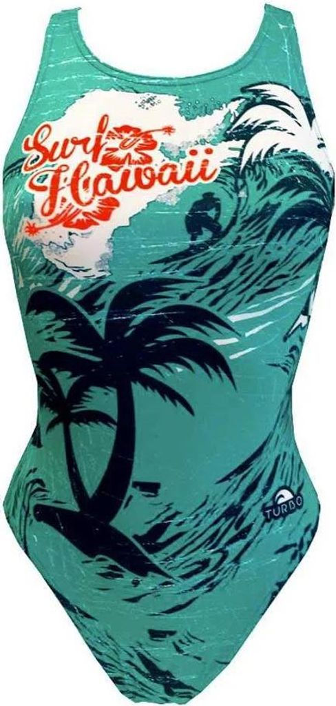 Turbo Surfer Hawaii Vintage Badeanzug Grün 2XL Damen Grün 2XL