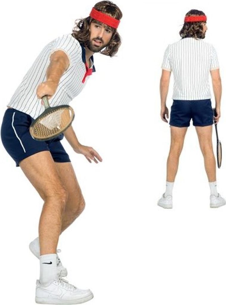 Wilbers Tennis Kostüm Tennisspieler 80er Gr. 48 - 60 - Wimbledon 54