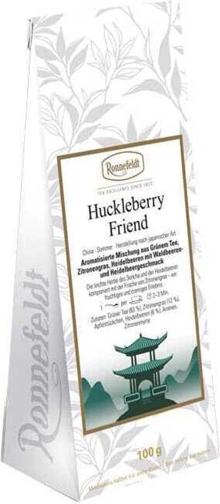 Huckleberry Friend aromatisierter grüner Tee mit Heidelbeeren 100g