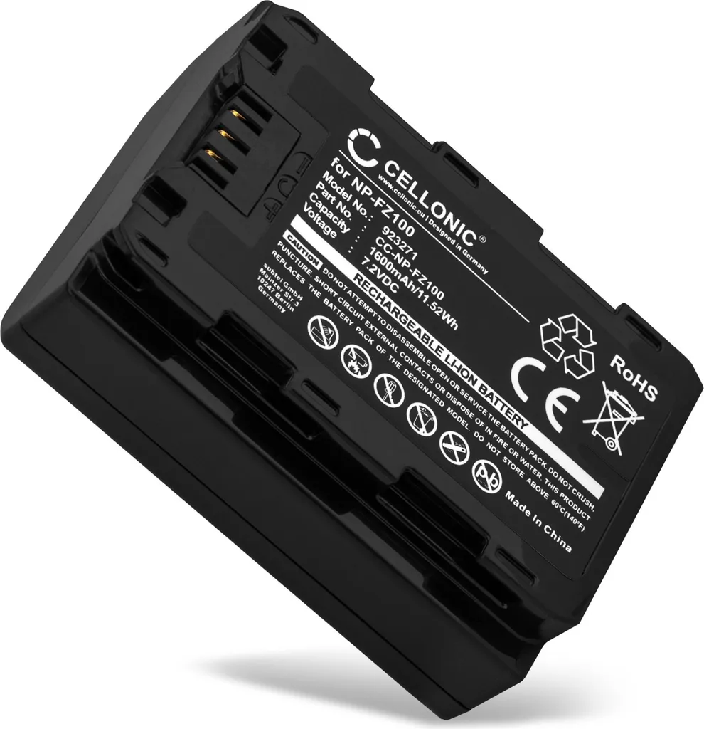 Batteria Sony Alpha 7 IV A6600 CELLONIC | NP-FZ100 per Uso Intensivo