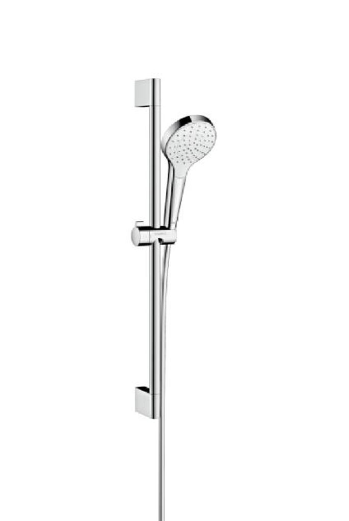 hansgrohe Croma Select S Brauseset 1-jet mit Brausestange 65 cm, weiß/ chrom, 26564400