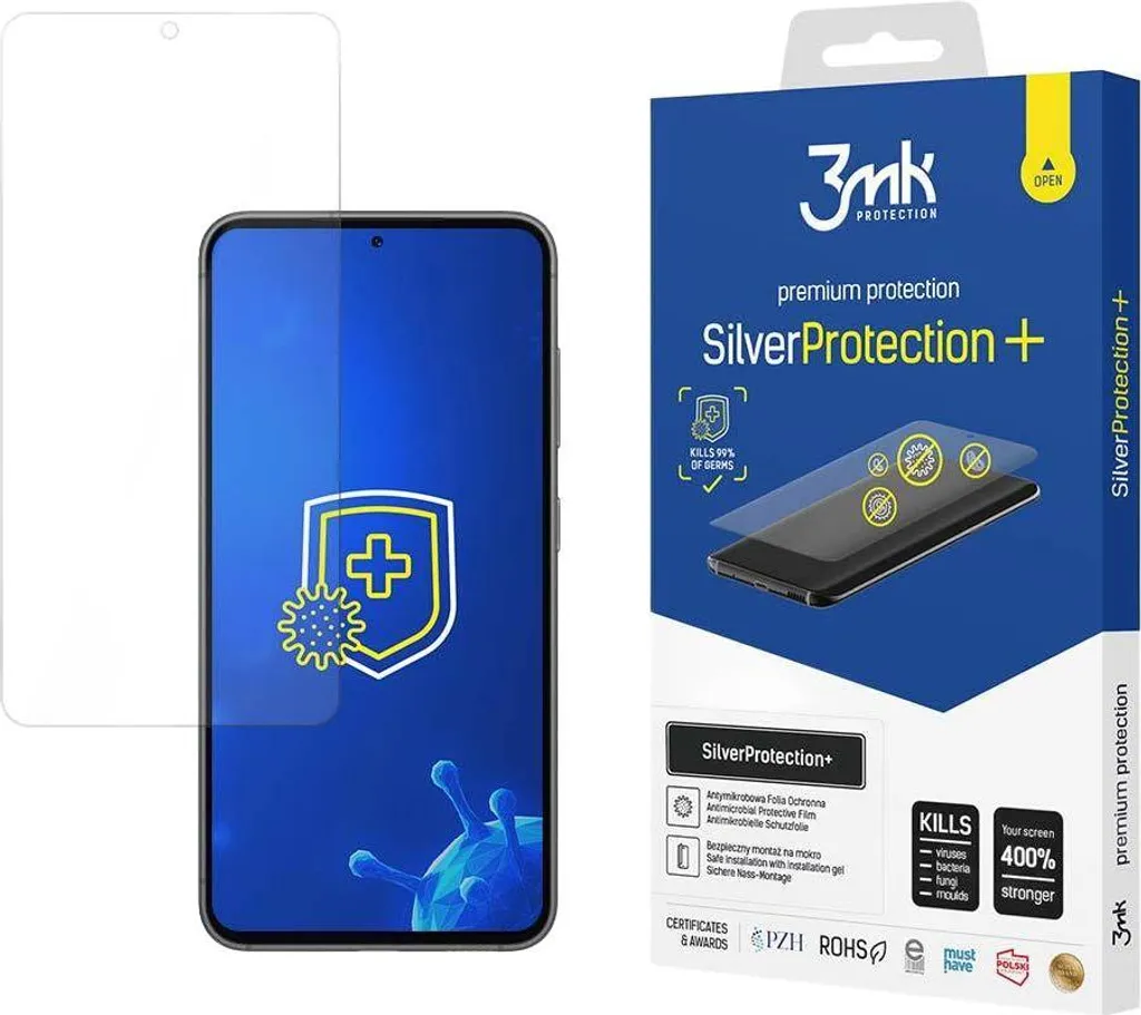 Pellicola Samsung S23 5G 3mk SilverProtection+ Antimicrobica Sconto