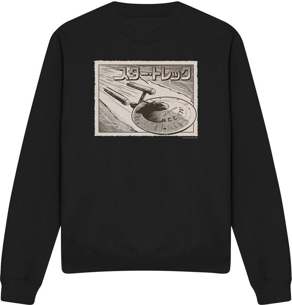 Star Trek - "Enterprise" Sweatshirt für Herren/Damen Uni TV12083 (S) (Schwarz)