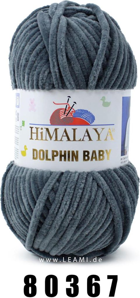 A ball of grey yarn with a label on it.