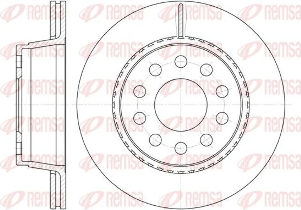 Stopper les Vibrations : Disque de Frein REMSA 6930.10 Audi A6 4A OE