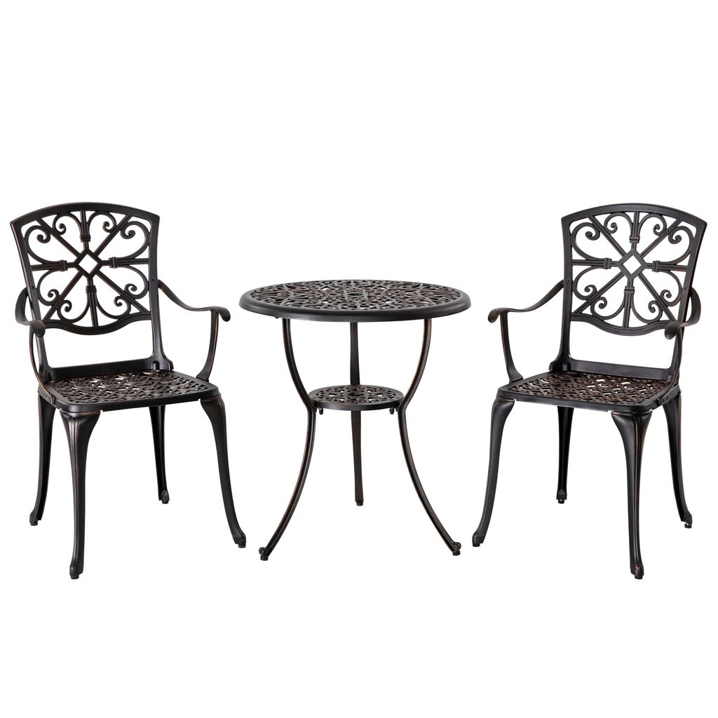 Avestar 3-teiliges Bistro Set aus Aluminiumguss, Produktbild 