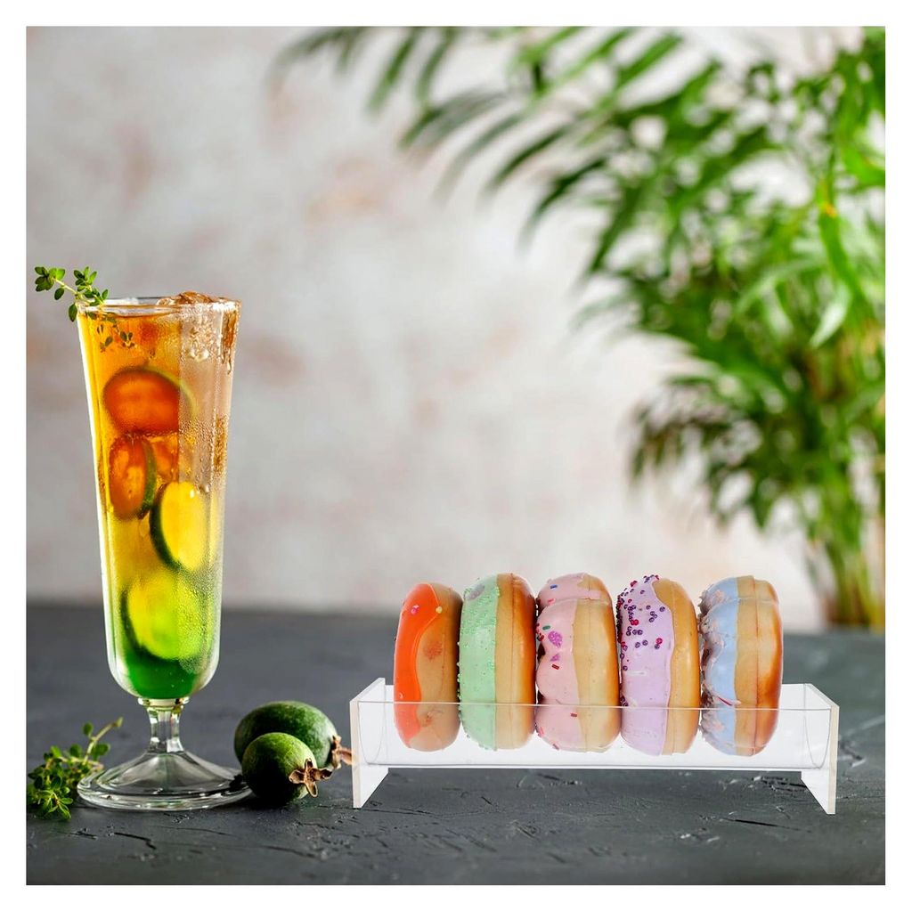 Macaron-Ständer und Keks-Präsentationsständer aus Acryl - Transparentes Serviertablett für Dessertshops und Geburtstagsfeiern - Stabiler Food-O...