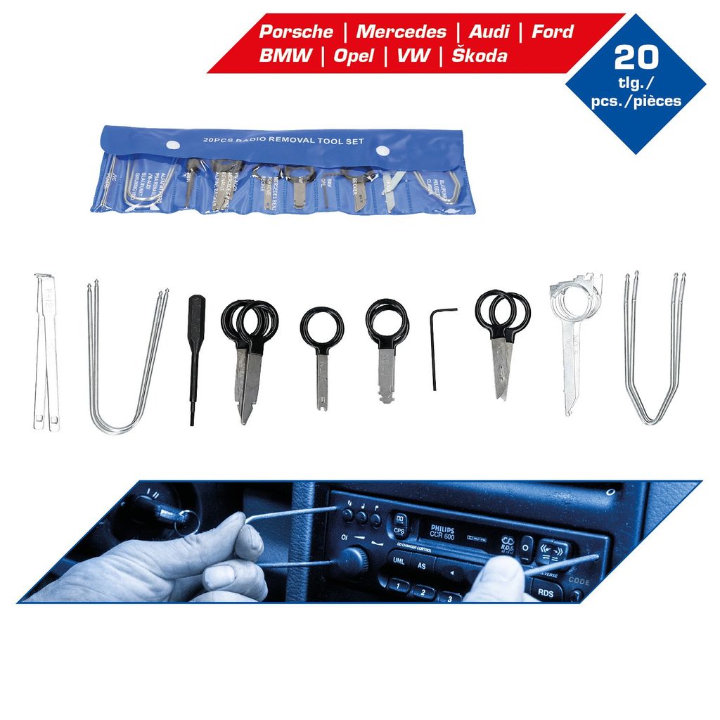 Brilliant Tools Radio-Demontage-Satz, 20-tlg.