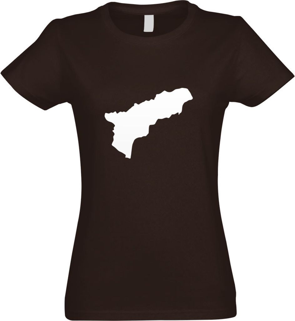 Kiwistar - T-Shirt tailliert - Damen - Chocolate - Abchasien Umriss Kontur - mit Motiv Bedruckt - Funshirt Design - Sport - Freizeit - Damen - XL