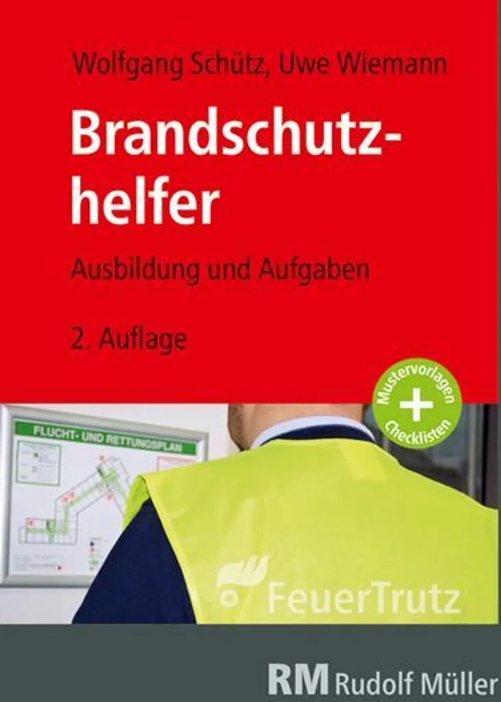 Signalétique Brandschutzhelfer autocollante pour responsable incendie
