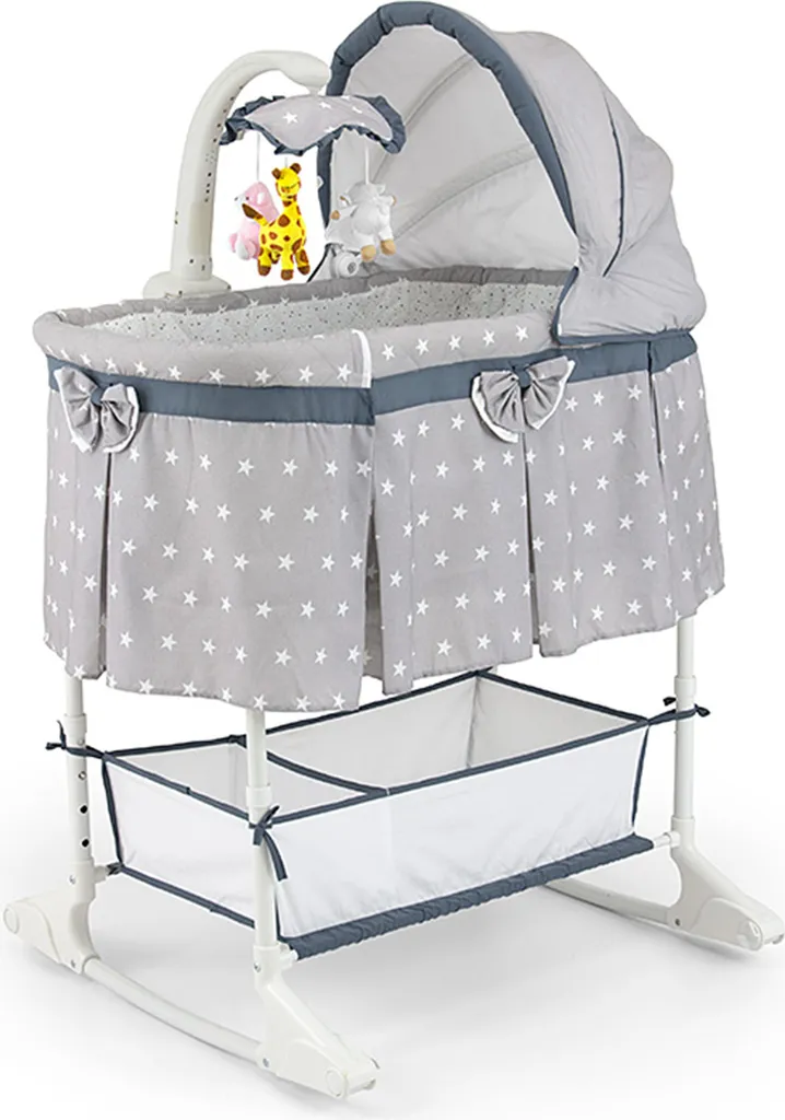 Berceau Sweet Melody Milly Mally Star Mobile avec Capote et Vibrations