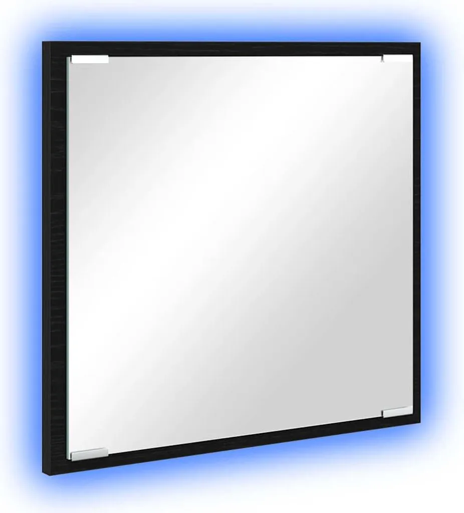 SYFAX Specchio LED 40x37 Rovere Nero - Design Minimalista Contemporaneo