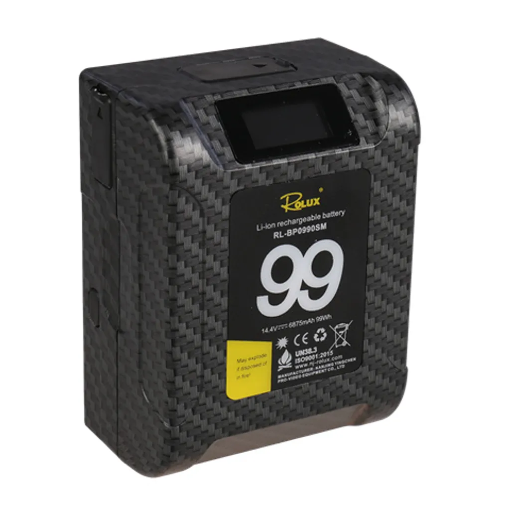 Batterie Intelligente V-Mount 99Wh 14,4V avec Affichage de Capacité Rolux