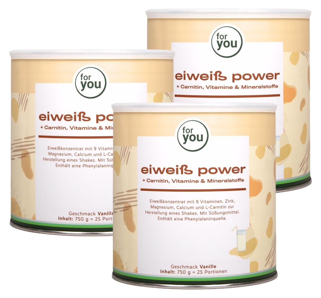 for you power Eiweiß Dreierpack Produktbild 