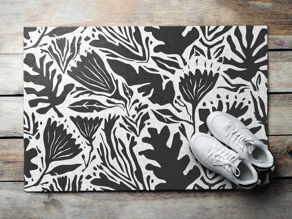 Fußmatte Aussen - Schuhmatte Haustür- Schmutzfangmatte Türvorleger - Outdoor Teppich Schmutzfänger - 60x40 cm - Botanische Metapher