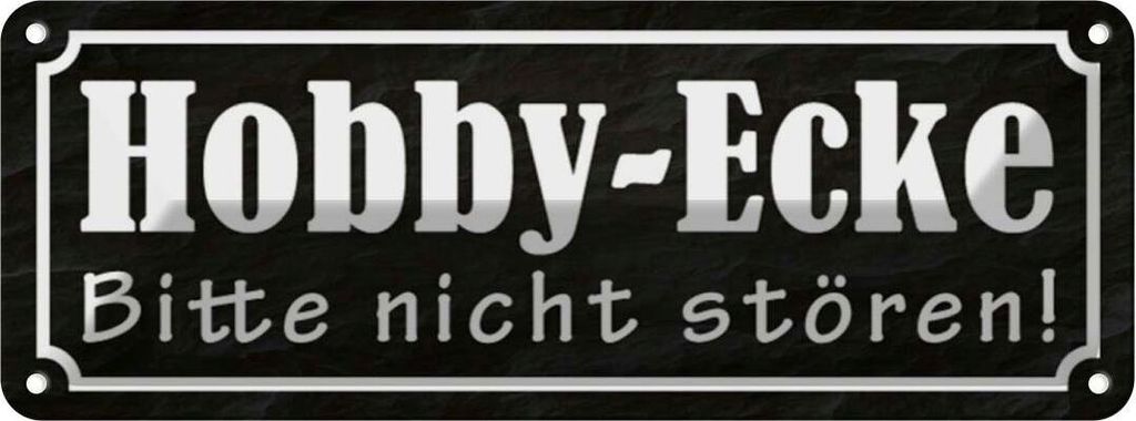 vianmo Blechschild 10x27 cm Hobby-Ecke bitte nicht stören Warnschild Hinweisschild Sicherheit Vorsicht