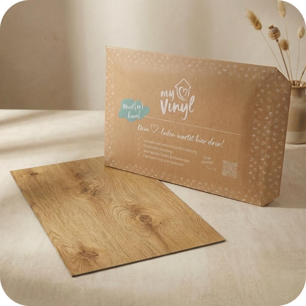 Muster Klebe Vinylboden Eiche warm Sven Holzoptik Designboden
