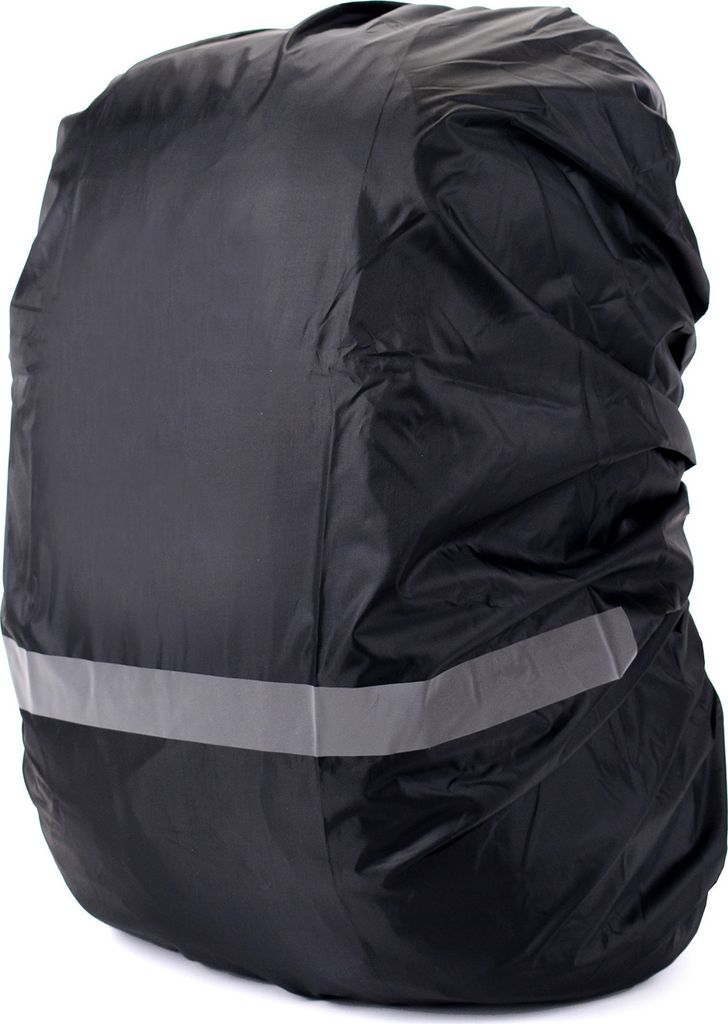 INF Regenhülle für Rucksack mit reflektierendem Streifen Schwarz M