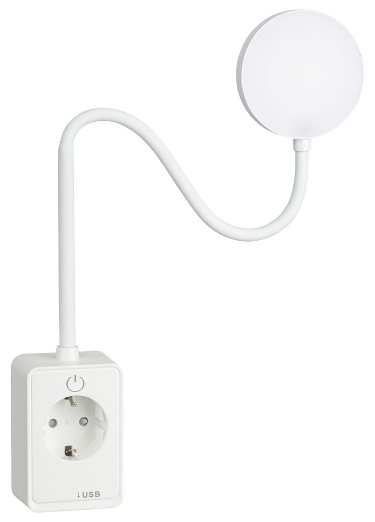 LED Steckdosenlampe dimmbar Steckerleuchte flexibel Nachtlicht mit USB-C SEBSON