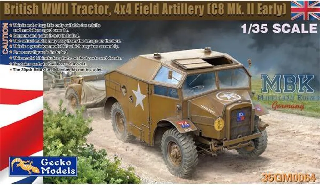 Maquette de Tracteur Militaire Britannique 4x4 FAT C8 Mk.II Échelle 1/35