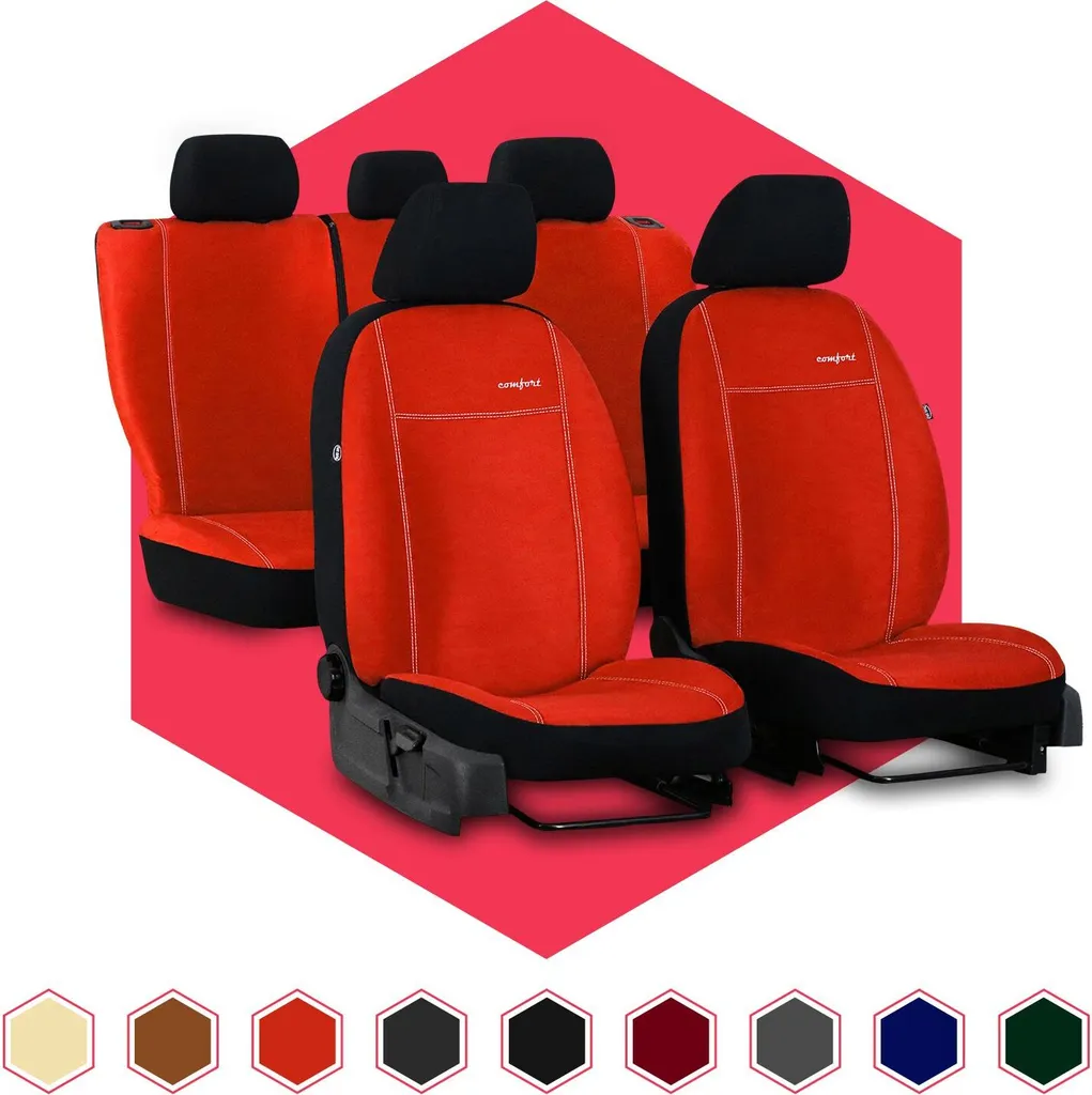 Restyling Interni Audi A4 B7: Coprisedili Sportivi Arancioni Set 3