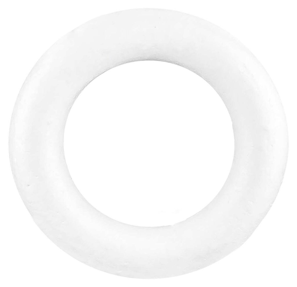 1 Styropor Kranz Durchmesser 20cm Vollform weiß Produktbild 
