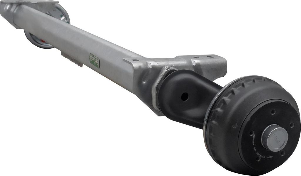 AL-KO COMPACT Achse gebremst 1350 kg Anhänger Autotransporter 1300 mm Auflage 1750 mm Spurmaß 5x112 Radanschluss verzinkt wartungsfrei stabil