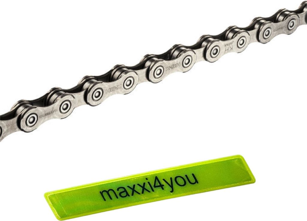 Angebot Set / Kette Shimano CN-E6090 10-fach E-25 118 Glieder inkl. maxxi4you Reflexband