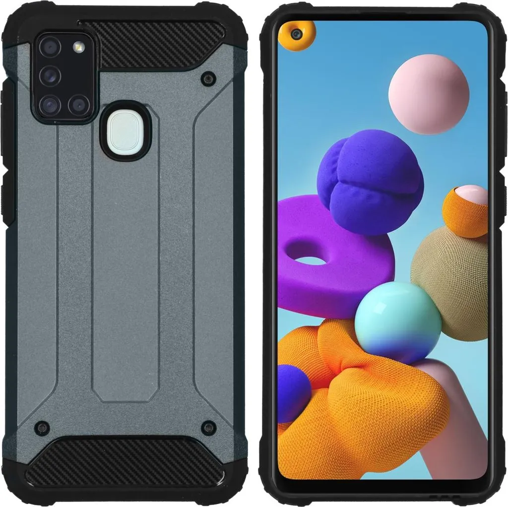 Custodia Samsung Galaxy A21s iMoshion Rugged Xtreme Blu - Protezione Vera