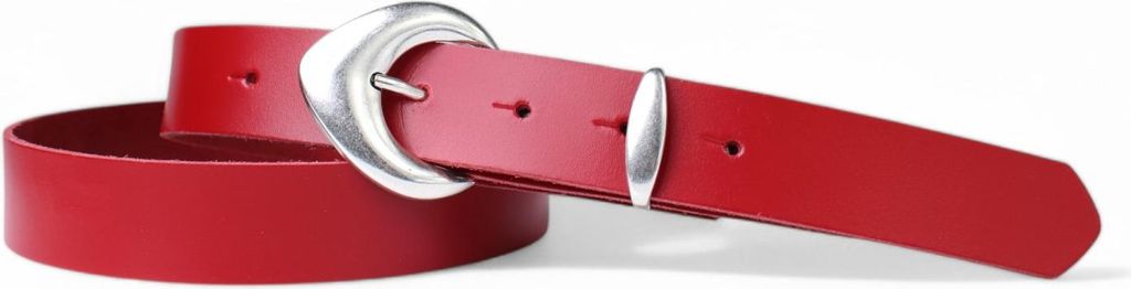 FRONHOFER 3 cm Damen Ledergürtel mit passender Schlaufe in mattsilber