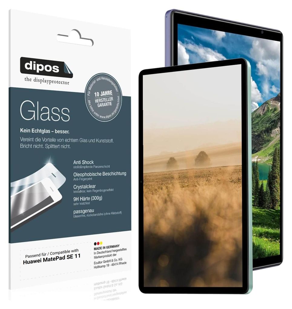 2x Schutzfolie für Huawei MatePad SE 11 - Anti-Shock 9H Folie dipos Glass Kunststoffglas