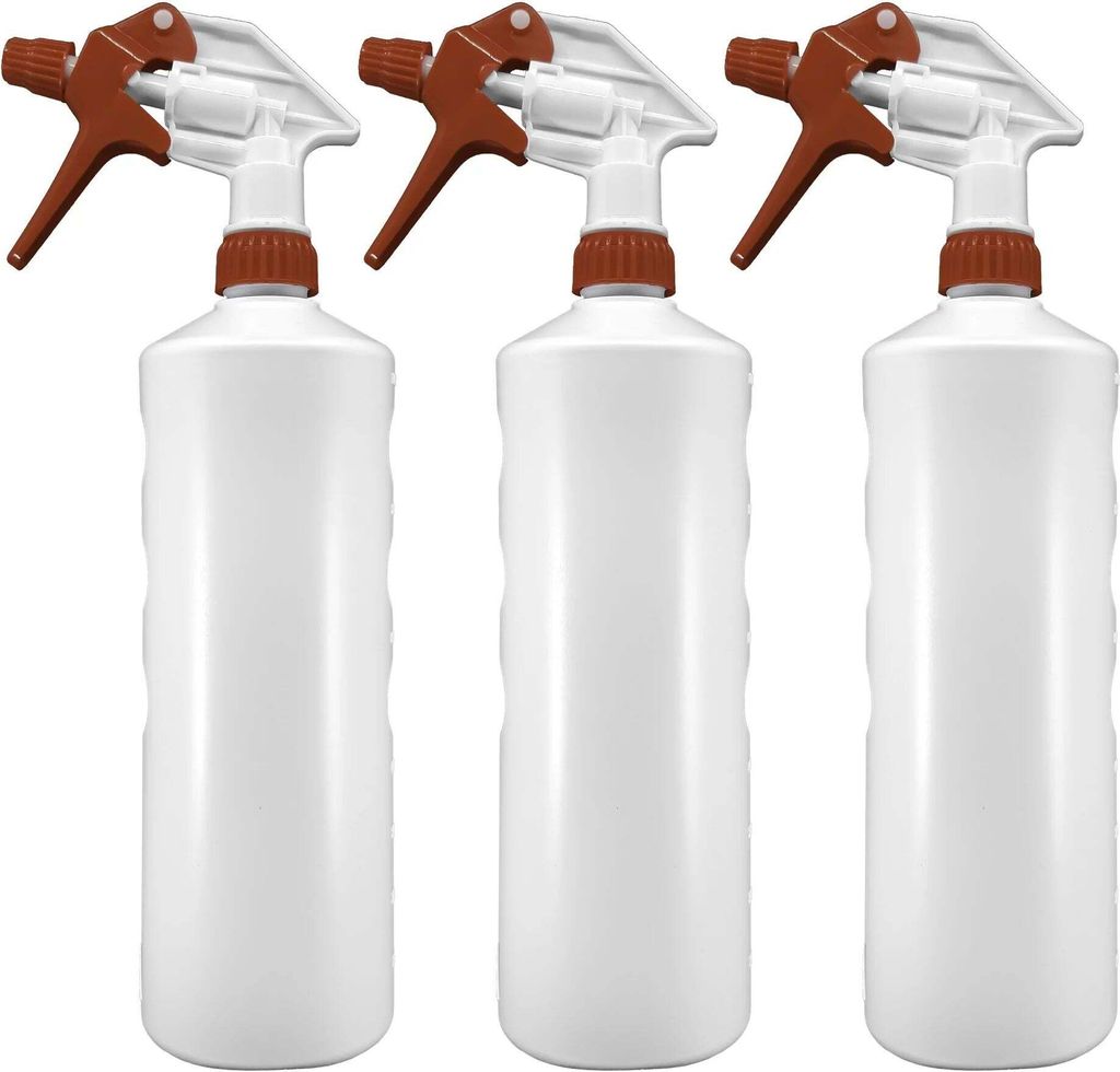 BiOHY Sprühflasche (1 Liter Natur), Drucksprühflasche, Pumpsprühflasche, Spray Flasche – 3er Pack