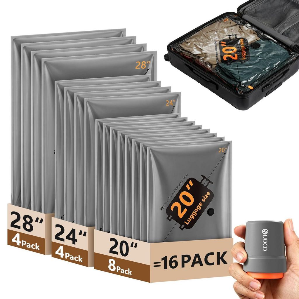 Sacs de rangement sous vide pour vêtements, lot de 16, avec Image du produit 