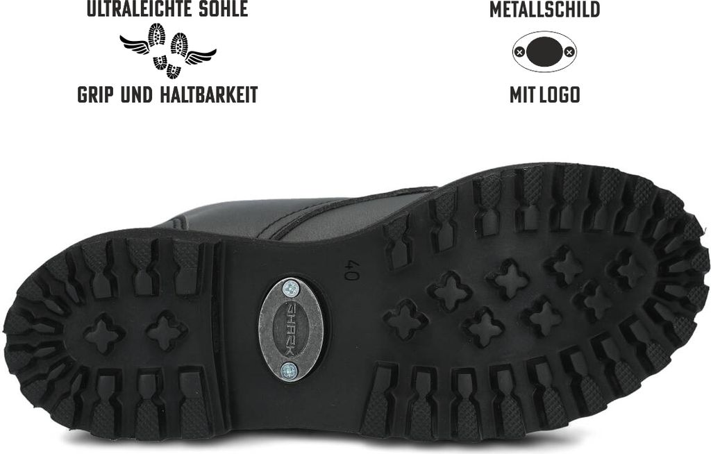 NAGABA Stiefel Damen Herren Springerstiefel 8-Loch -  - Produktbild 5